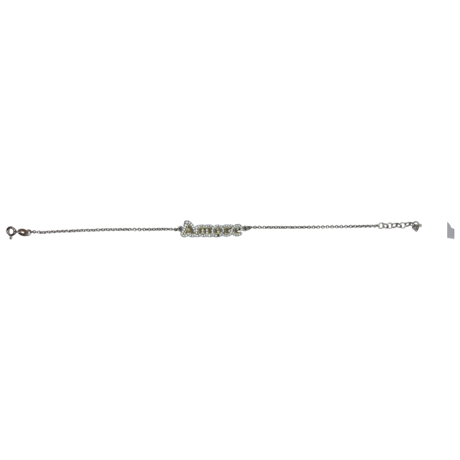 Bracciale Donna Re Mida Argento Amore Zirconi BR-Djv-2